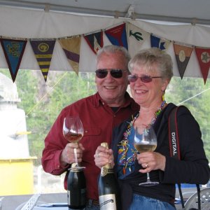 Janet and Roger, (Dreamer) on their 45 anniversary, at Echo Bay