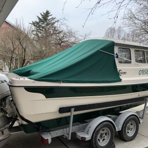 Boat on trailer