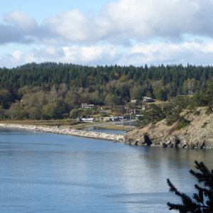 Looking over to Decatur Head, about 400 yards from James Island at the narrowest point.