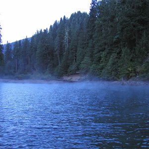 Morning mist before sunrise