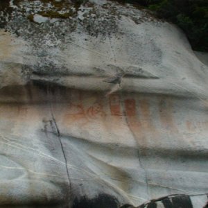 Petroglyphs in Dean Channel