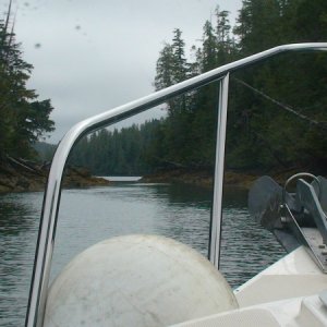 Spitfire channel at low tide.  Plenty of water for a C-Dory.