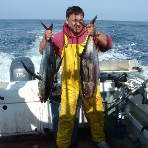 Two nice Albacore...out of Half Moon Bay