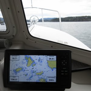 Skirting through the Wasp Islands to check out Deer Harbor