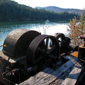 Cannery Ruins, McClure Bay, 10-14-06, generator ruins