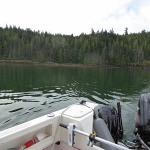 Pulling out of Octopus Islands anchorage Friday morning
