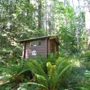 Facilities at Melanie Cove. Pretty well rotted out, not sure anyone is actually using them still