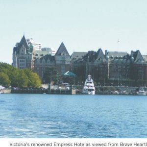 Victoria's Empress Hotel as seen from Brave Heart