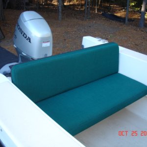 Rear seat/back rest -- seat removes easily to have room for fishing