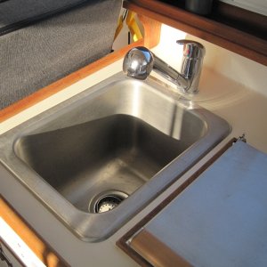 New faucet added - faucet head pulls out for washing larger items