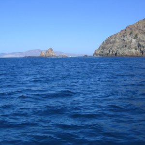 Anchored near Cat Rock off Anacapa Island