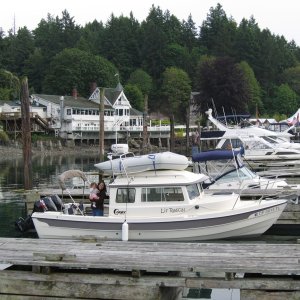 Lil Rascal at guest dock Roche Harbor