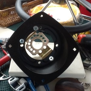 Media 'Front view of the angle adaptor with modifaction.' in album 'I masked the dash and then glued the template to it before cutting.'