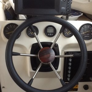 From behind the wheel.