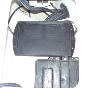 Media '#9 Aft holder in place. Note orientation of hold down posts is and the need for different style holders' in album '#2 The fore battery holder in place'
