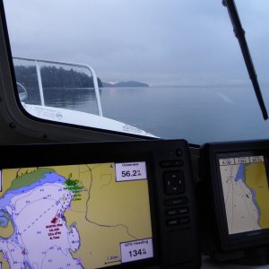 I cruised at 6.5 Knots across Bellingham Bay and into Chuckanut Bay. Such a nice calm morning, and no rush to get back