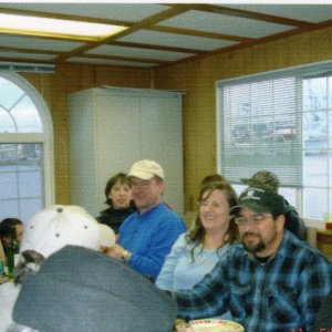 Media '(R/J): Dee & Dan (Knotty C), Susan & Tom (Susan E), Ernie (Scooter) behind Laurie (Laurna Jo).' in album '(Anna Leigh)'