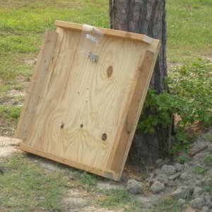 Media 'New Nest Box about 3\' Square' in album 'Old Osprey Home 50\' up about 50ft from water'