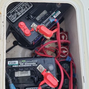 Dual outboard batteries