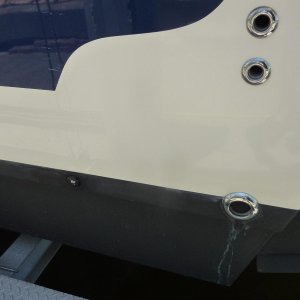 thru-hull bottom painted to match
