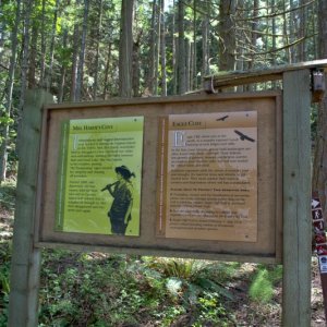 Signage at Smugglers Cove trail head