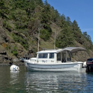 Media 'Back at the boat' in album 'Setting out for a day trip to Cypress for some hiking. Of course I could have just stayed the night at Doe Island, but NOAA was calling for SCA and 3-5 footers, so I made a run for it back to home port. Turned out to be a false alarm, so I'm heading back out!'