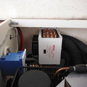 heat exchanger behind Refer w/ four outlets