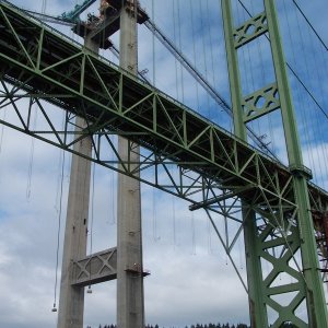 The old and new Narrows Bridges