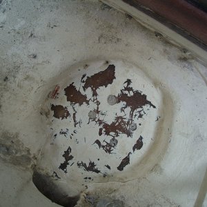 Bilge Pump Sump. Holes potted