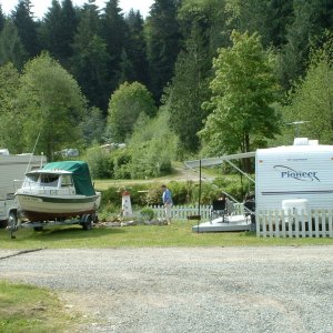 Our campsite at Rock Bay