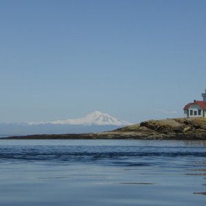 Patos Lighthouse and Mount Baker