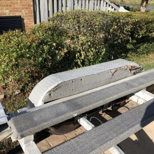 Plywood with carpet fender well