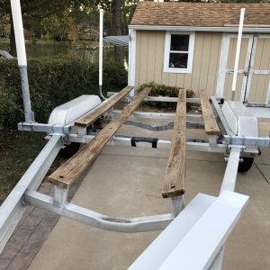 Media 'Carpet removed from wood bunk boards' in album 'Plywood with carpet fender well'