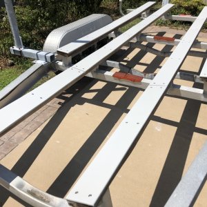 Media 'Trailer skid mod for expansion' in album 'Plywood with carpet fender well'
