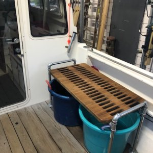 Teak diver gear up bench