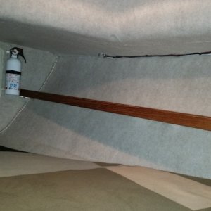 Carpeted V berth