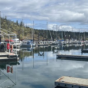 Friday Harbor dock H day before official start of gathering.