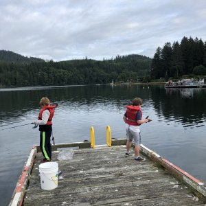 Dock fishing at the government wharf.