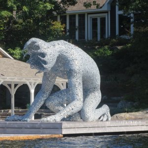 Lake Muskoka dock art