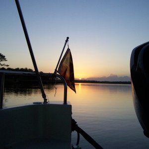 sunset, first overnite, South River, 10/6/07