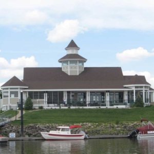 "Game On" a 19' Angler out in front of Catfish Charlie's Restaurant, waiting for everyone else to show up for the National Mississippi River C-Brat Gathering in September.