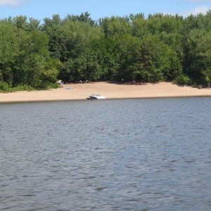 One of the many beaches along the upper Mississippi
