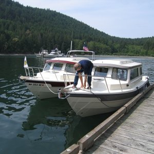 Knotty-C and Anna Leigh at Reid Hbr, Stuart Is, San Juan Islands, WA.