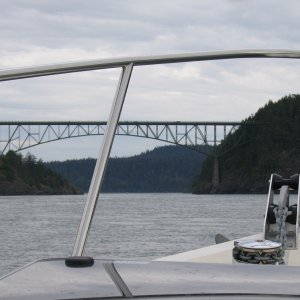 Approching Deception Pass, N. Whidbey Is, 5-7-05, trip to Lopez Gathering.