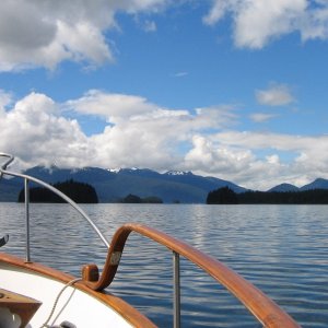 Approaching Zimovia strait on the way to Wrangell.