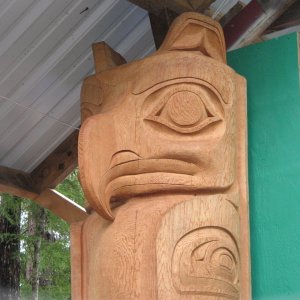 This pole took 5 summers to carve.