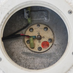 Media 'Fuel tank Sender as viewed under deck plate to 117gal AL tank. This was taken prior to the cleaning and conditioning of the tank.' in album 'Fuel tank Sender as viewed under deck plate to 117gal AL tank. This was taken prior to the cleaning and conditioning of the tank.'