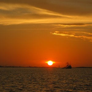 The sun is up