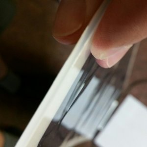 photo of the panel backing which is like a 3/16 acrylic or poly material. Flexible (slightly) and nowhere near foldable