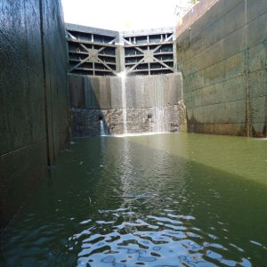 Lock 17 is the largest drop on the Canal.  40.5 feet